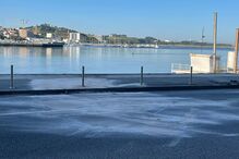 Local onde carro caiu ao rio douro no Porto