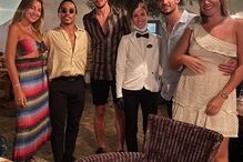 Rúben Dias e Gonçalo Guedes com as namoradas