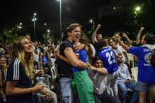 Adeptos na final do Euro 2020 em Wembley
