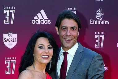 Sandra Costa e o atual presidente encarnado estão juntos há mais  de uma década 