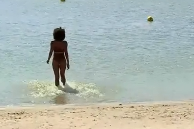 Sara Santos mergulhou na praia fluvial de Reguengos de Monsaraz
