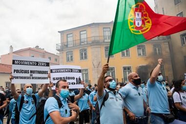 Manifestação das forças de segurança convocada pelo Movimento Zero, em Lisboa, 21 de junho de 2021