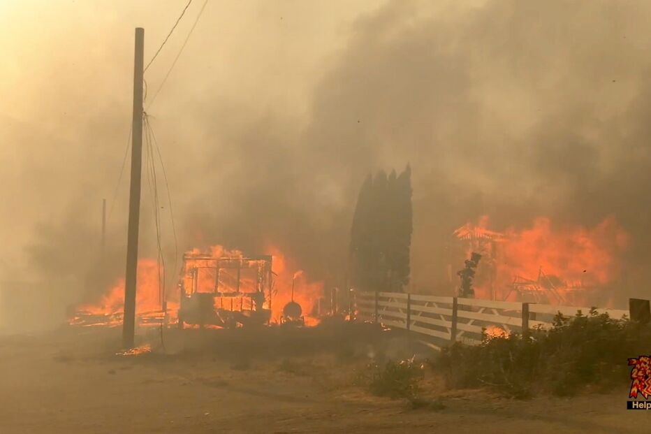aldeia, incêndio, Lytton