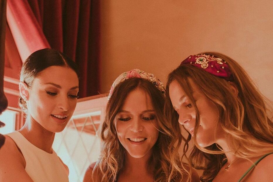 Mariana e Margarida Marinho no casamento de Sara Salgado