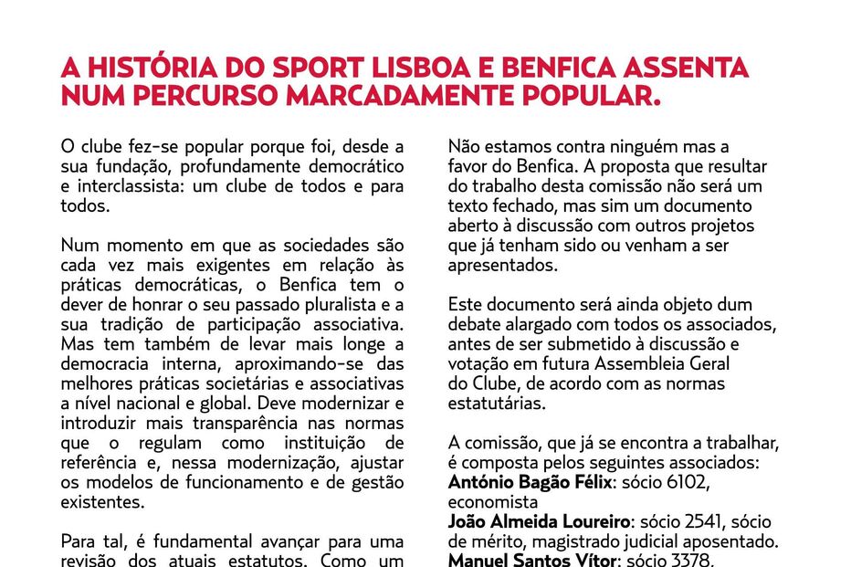 História do SLB assenta num percurso marcadamente popular