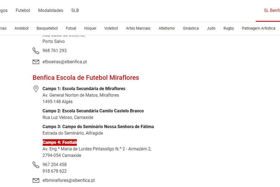 Footlab parceira do Benfica