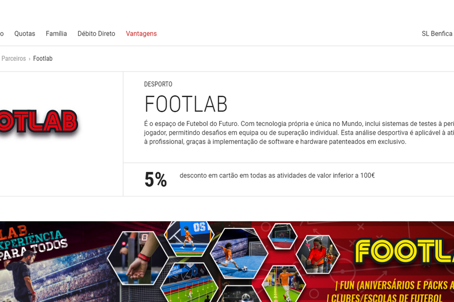 Footlab parceira do Benfica