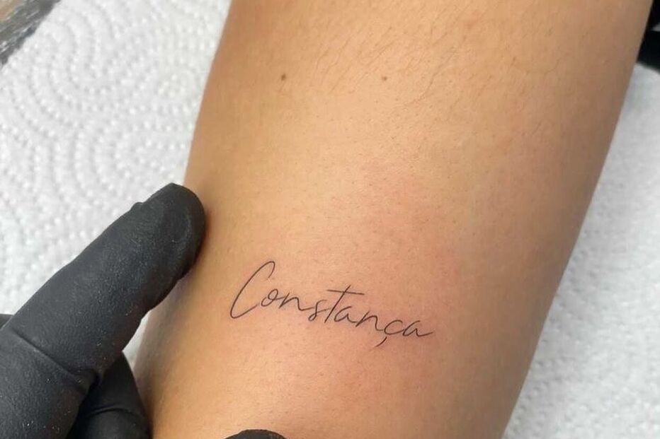 Tatuagem que a irmã fez para Constança Braddell