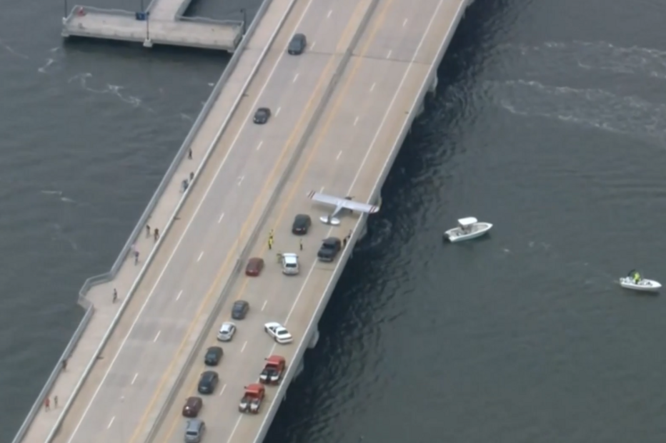Avião faz aterragem de emergência em ponte de Nova Jérsia nos EUA