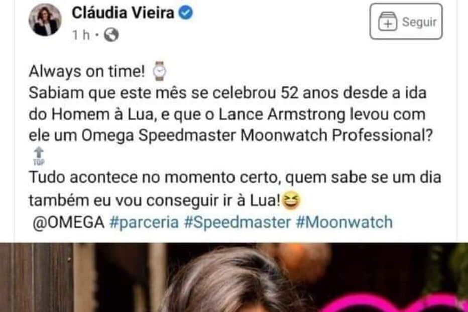 Publicação feita por Cláudia Vieira