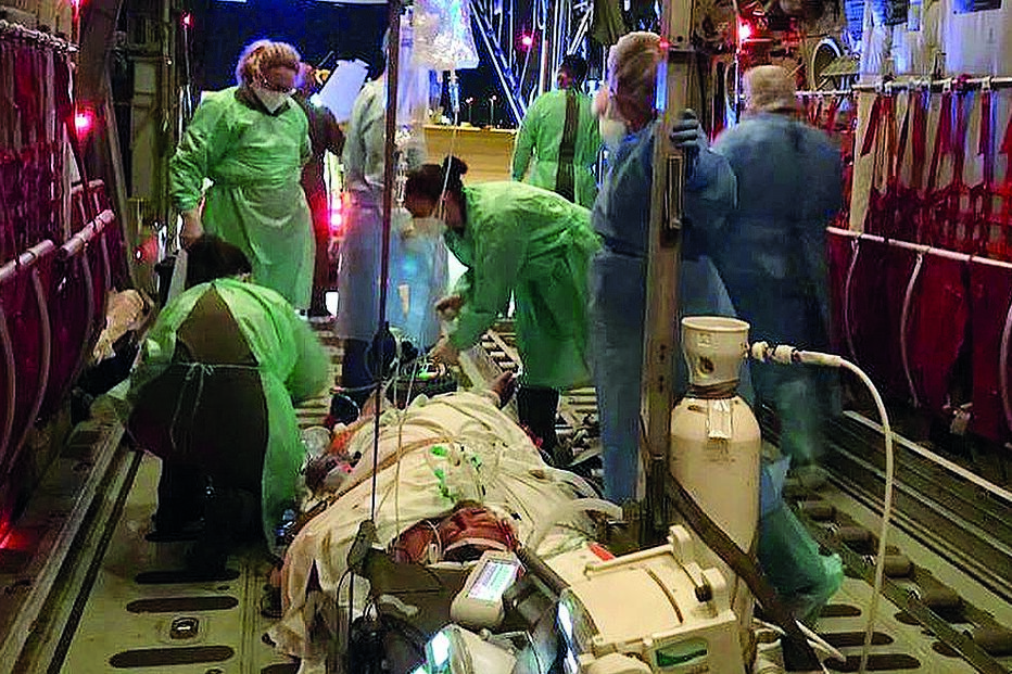 Doente transportado pela Força Aérea