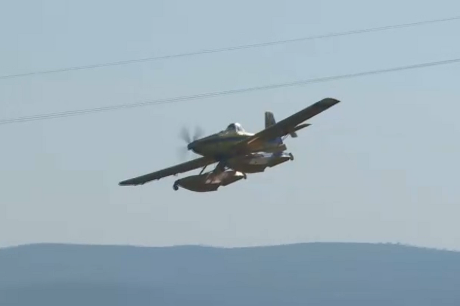 Meio aéreo em incêndio