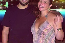 Katia Aveiro com o companheiro