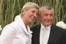 Nathalie com o marido, o ex-piloto Franz Dubois