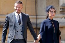 David Beckham e Victoria Beckham no casamento do Príncipe Harry e Meghan Markle