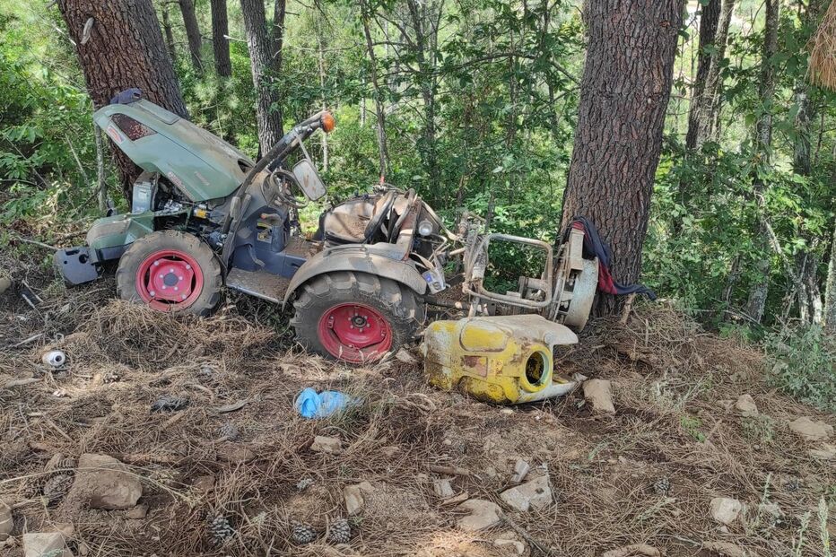 acidente, trator, Alijó