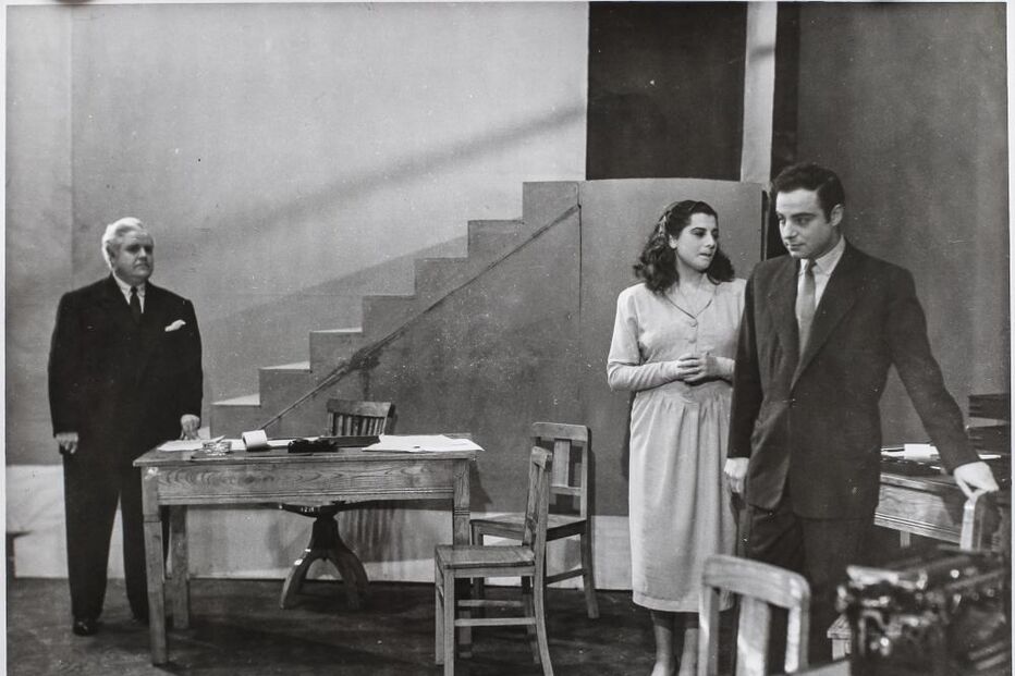 Eunice na peça 'Noé Voltou ao Mundo', com João Villaret