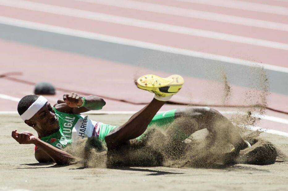 Pedro Pichardo em ação no triplo salto