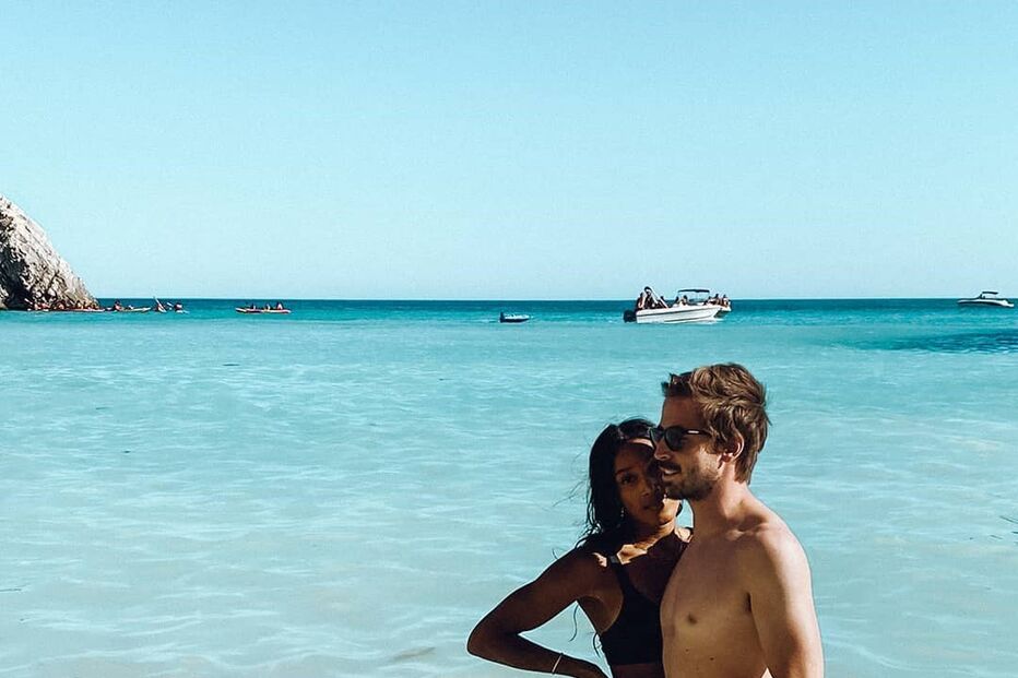 Patrícia Mamona com o namorado Diogo Antunes