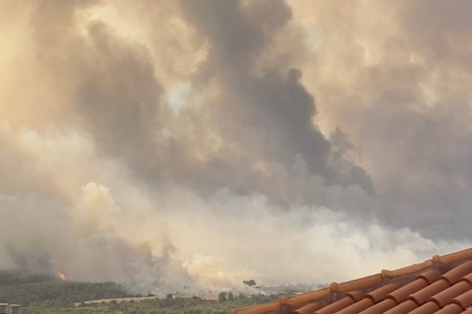Incêndios na Grécia durante vaga de calor