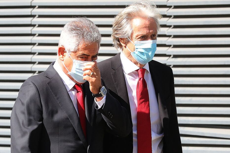 Jorge Jesus manteve ontem a postura solidária com Luís Filipe Vieira que manifestara na quarta-feira