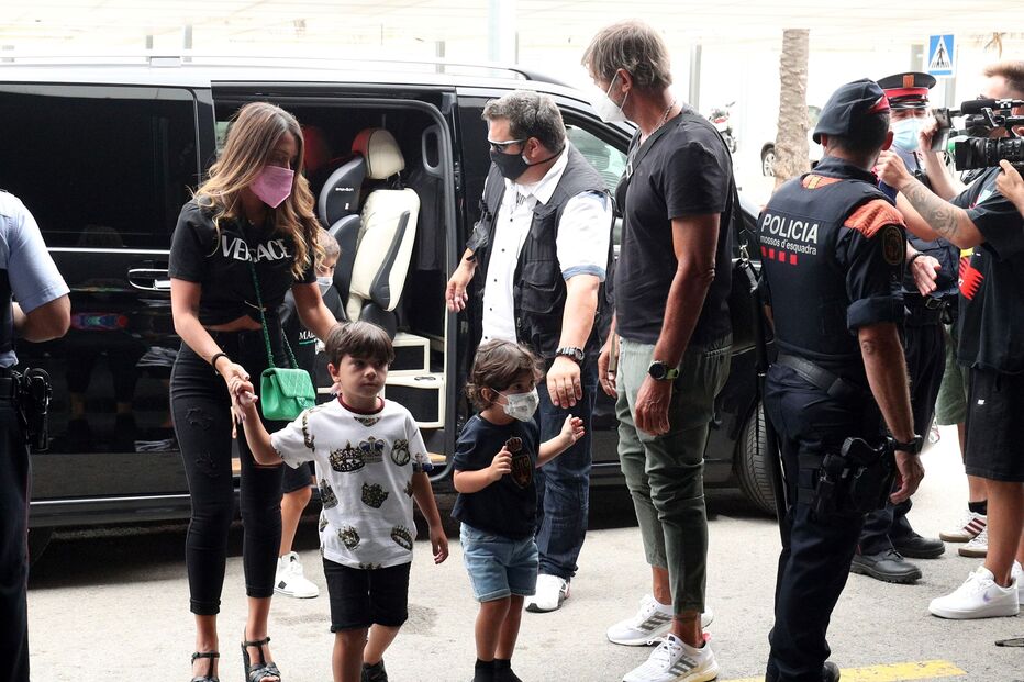 Partida de Messi e da família de Barcelona