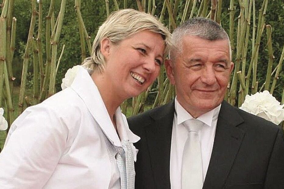 Nathalie com o marido, o ex-piloto Franz Dubois