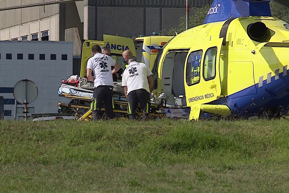 Nelson Oliveira foi transportado no helicóptero do INEM para os Cuidados Intensivos Pediátricos do Hospital de S. João, no Porto