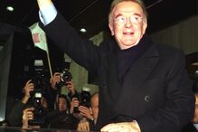   Jorge Sampaio nas celebrações após a reeleição para o Partido Socialista