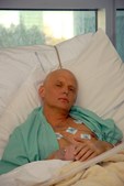 Alexander Litvinenko num hospital de Londres pouco antes de morrer