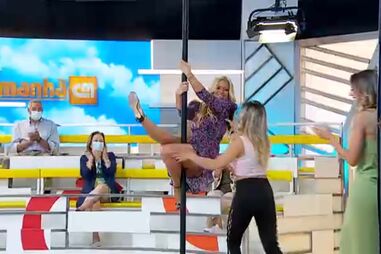 Comentadores do Manhã CM foram desafiados a dançar no varão