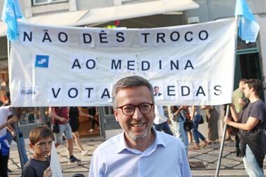 Carlos Moedas, candidato à Câmara Municipal de Lisboa pela coligação "Novos Tempos" (PSD/CDS-PP/PPM/MPT/Aliança)