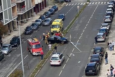 Despiste corta trânsito na Avenida das Forças Armadas em Aveiro