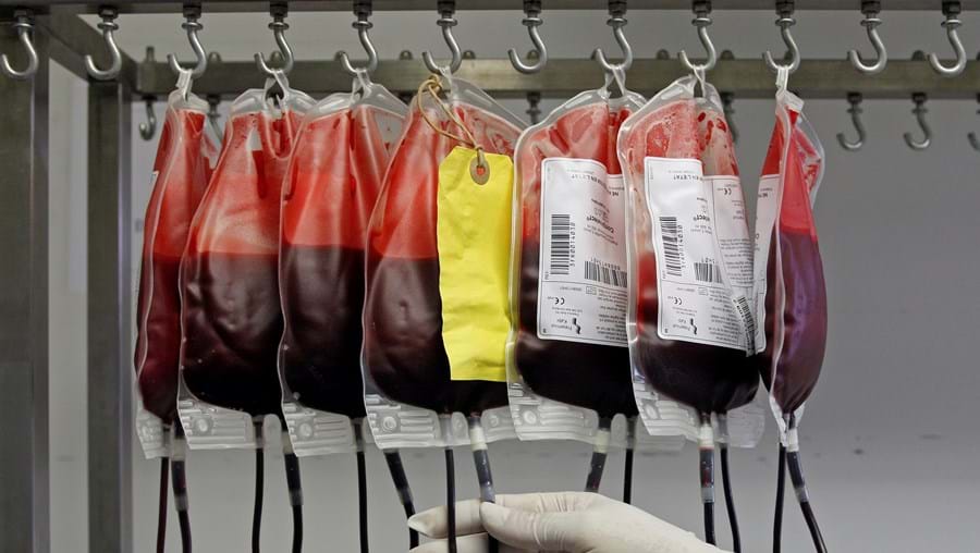 Doações de sangue.