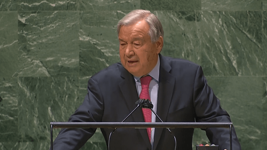 'É o tempo de agir': António Guterres realiza o discurso de abertura na Assembleia Geral da ONU