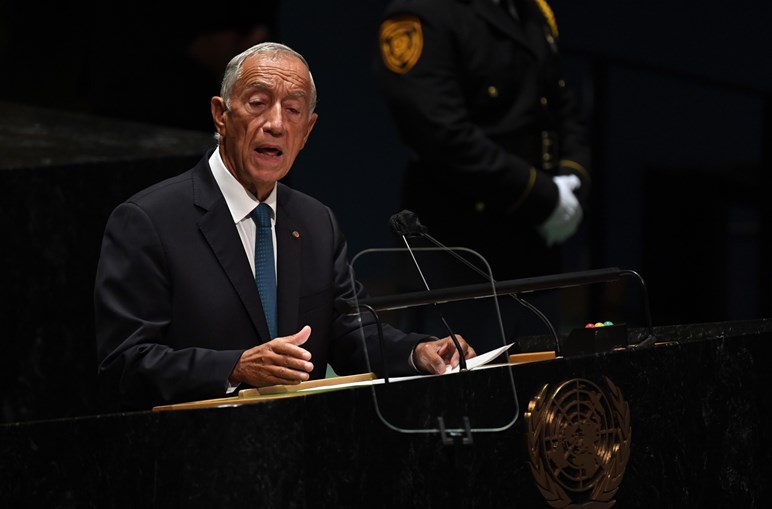 Marcelo lembrou Jorge Sampaio na Assembleia Geral da ONU