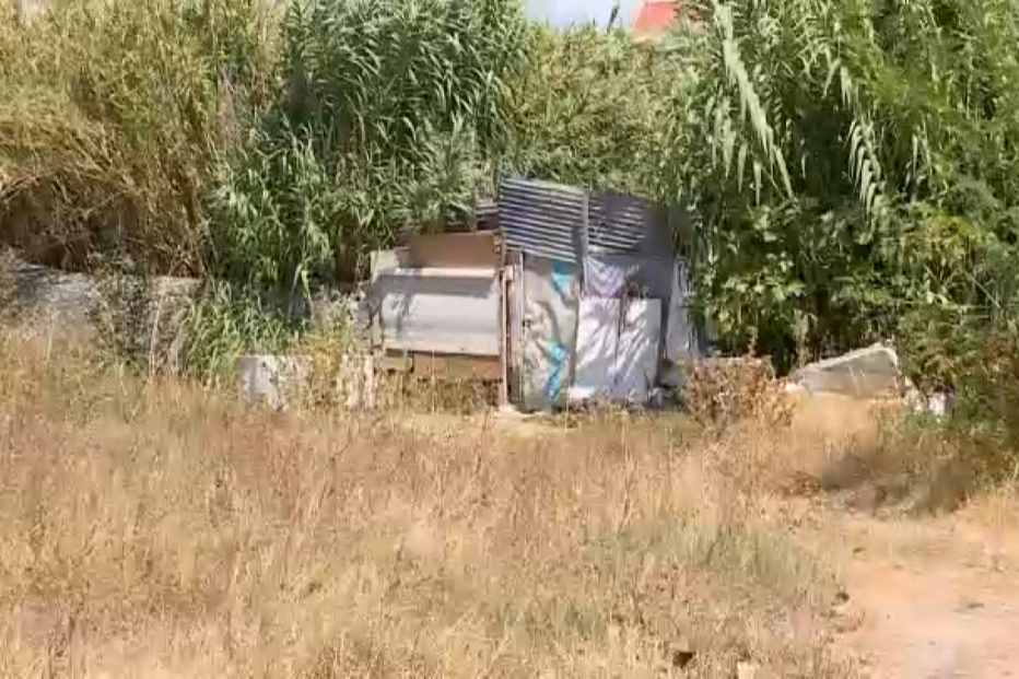 Espaço onde se encontrava a sucata