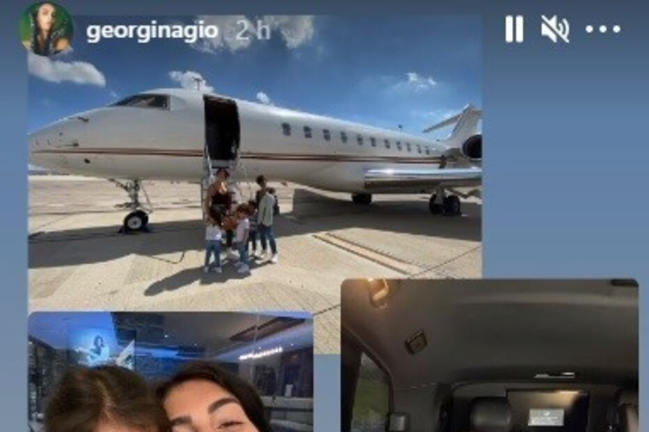 Georgina partilhou detalhes da mudança da família para Manchester a bordo do jato privado de CR7 