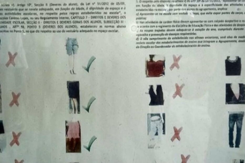 Amadora, chinelos, proibe, vestuário