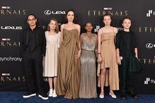 Filhos de Angelina Jolie marcaram presença na estreia de ‘Eternals’ juntamente com a mãe.