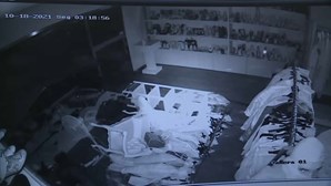 Imagens de videovigilância mostram assalto a loja de malas de luxo em Paredes