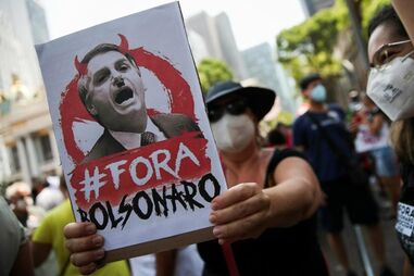 Protesto, Jair Bolsonaro, presidente, Brasil, rio de janeiro