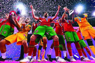 Seleção portuguesa de é campeão do mundo de futsal