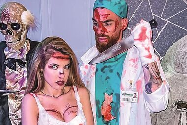 José Sá e a mulher, Raquel Jacob, recriaram um cenário de terror para celebrar o Halloween 