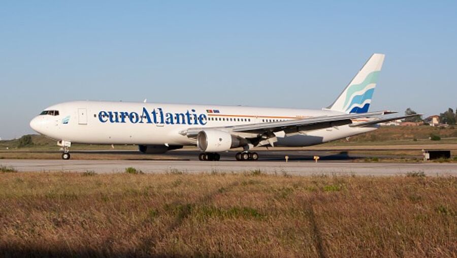 Avião da companhia aérea EuroAtlantic