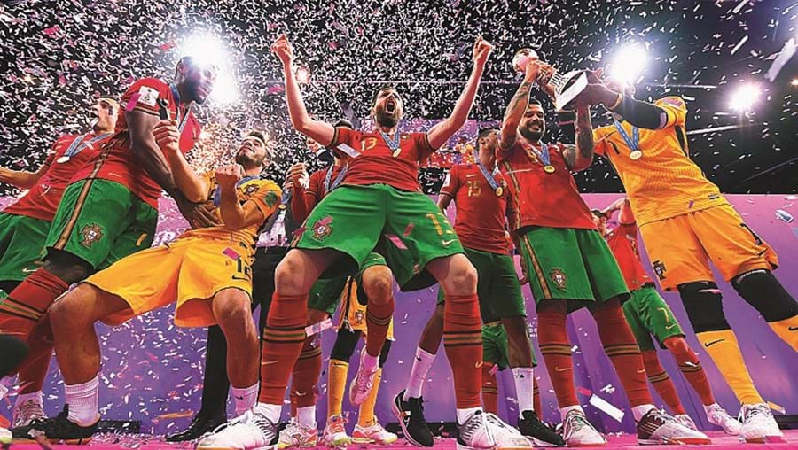 Seleção portuguesa de é campeão do mundo de futsal