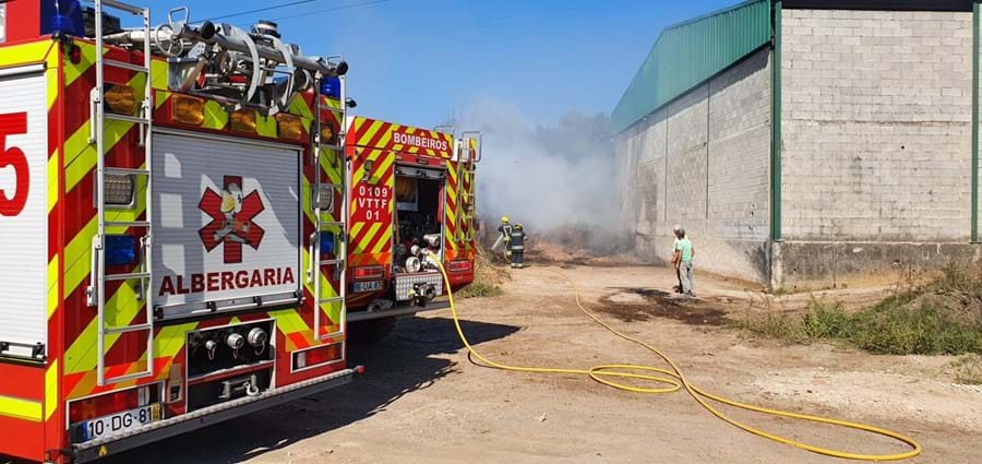 Incêndio deflagra numa exploração animal em Albergaria-a-Velha