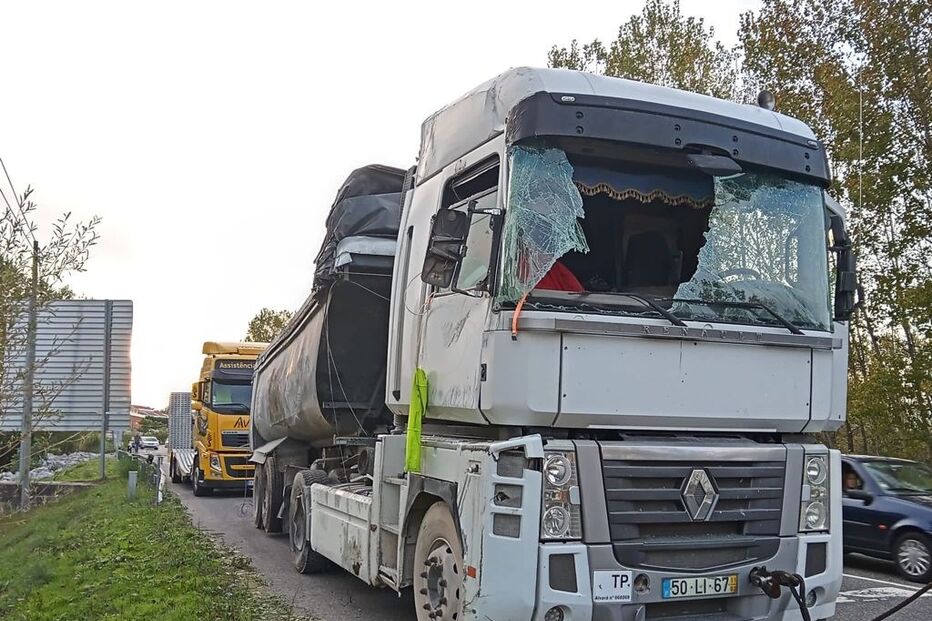 Despiste de camião condiciona trânsito na EN234 na Mealhada 