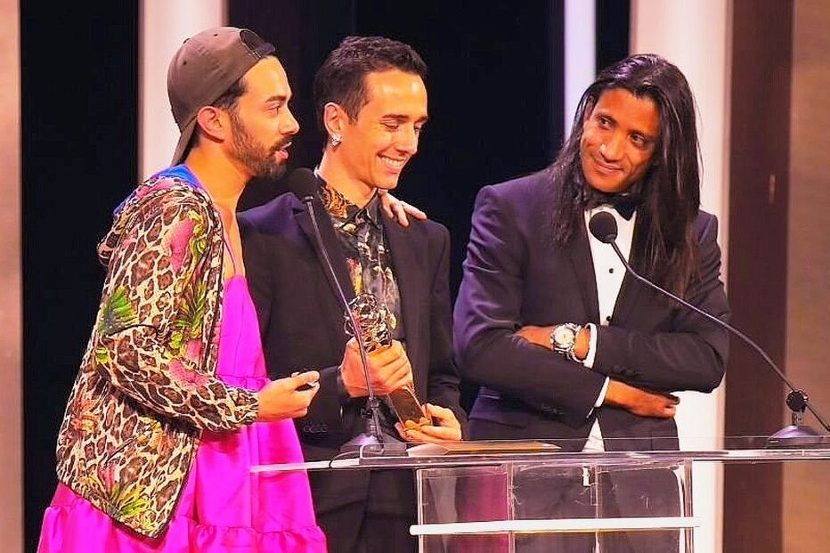 Ricardo Raposo com Miguel Raposo e João Soares