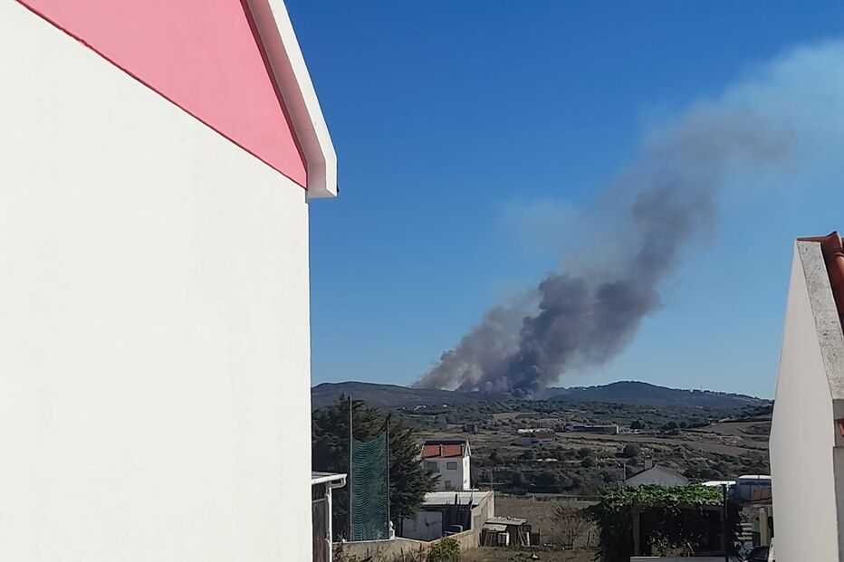 Quatro meios aéreos combatem chamas em Almargem do Bispo, em Sintra